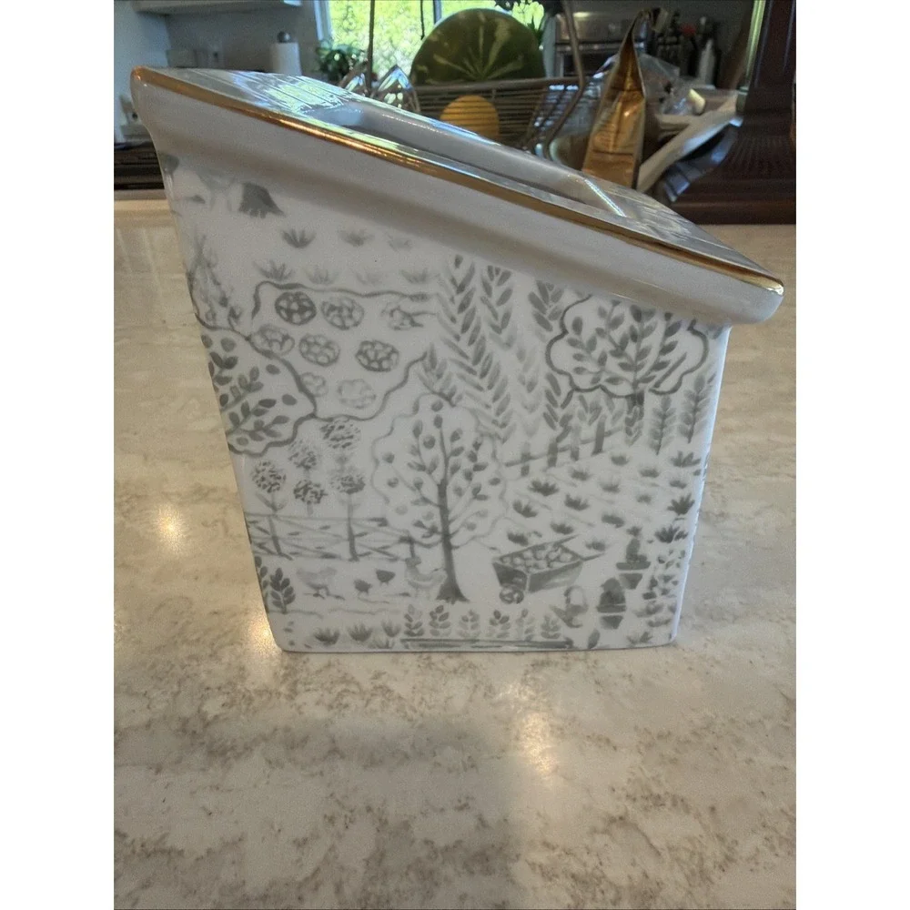 Mackenzie Childs One Sterling Check Cottage Container Short